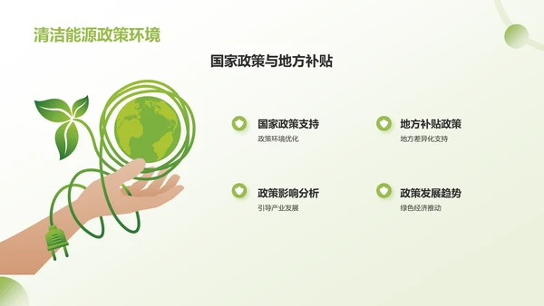 绿色插画风新能源知识科普PPT模板