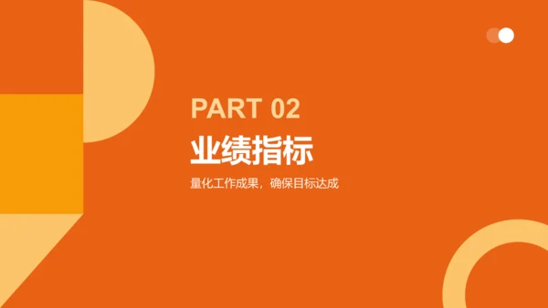 橙色几何风季度工作计划PPT模板