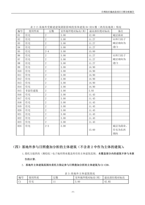 合利坊旧城改造项目日照分析报告.docx