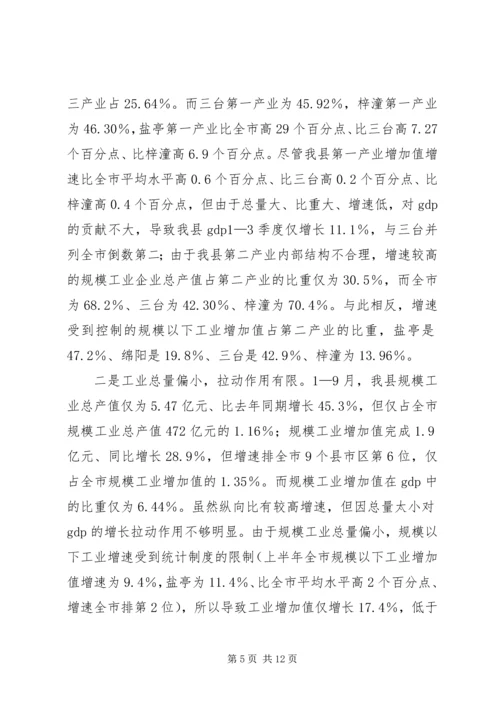 副县长在全县工业经济形势分析会上的讲话.docx