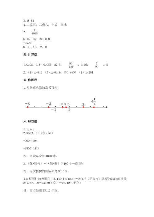 北京版小学六年级下册数学期末综合素养测试卷含完整答案（名校卷）.docx