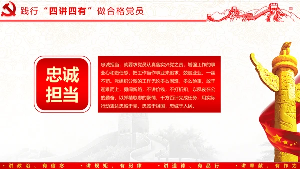 践行四讲四有，争做合格党员