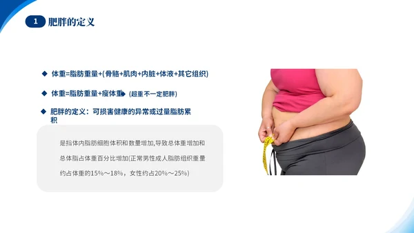 蓝色简约医疗肥胖患者的麻醉管理培训课件世界防治肥胖日