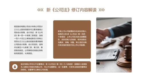 新《公司法》修订内容解读ppt课件模板