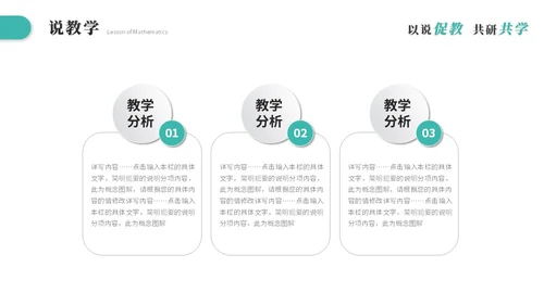绿色简约微粒体教师说课教学课件公开课教育培训ppt模板