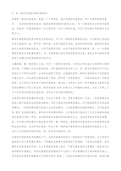 试论新闻价值构成的多项性和层次性.docx