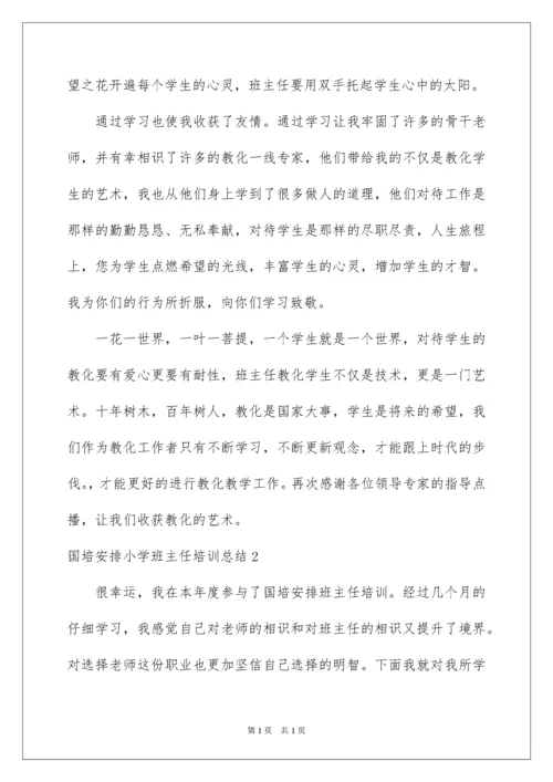 2022国培计划小学班主任培训总结.docx