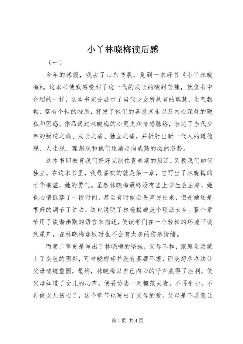 小丫林晓梅读后感.docx