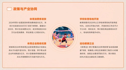 橙色创意风全民健身全民健身推广计划