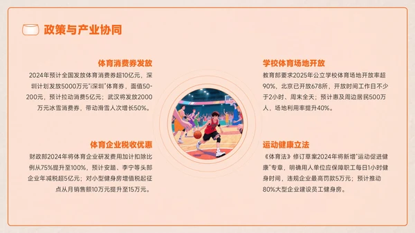 橙色创意风全民健身全民健身推广计划