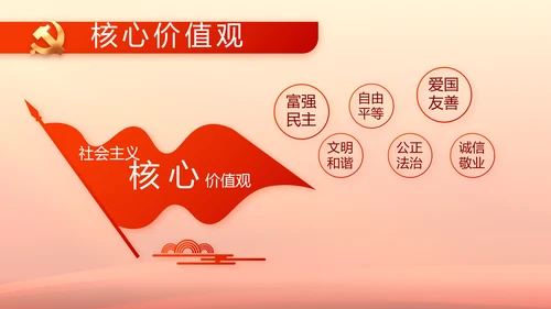 红色大气党风廉政建设工作总结动态PPT模板
