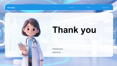 蓝色科技风医学PPT主题