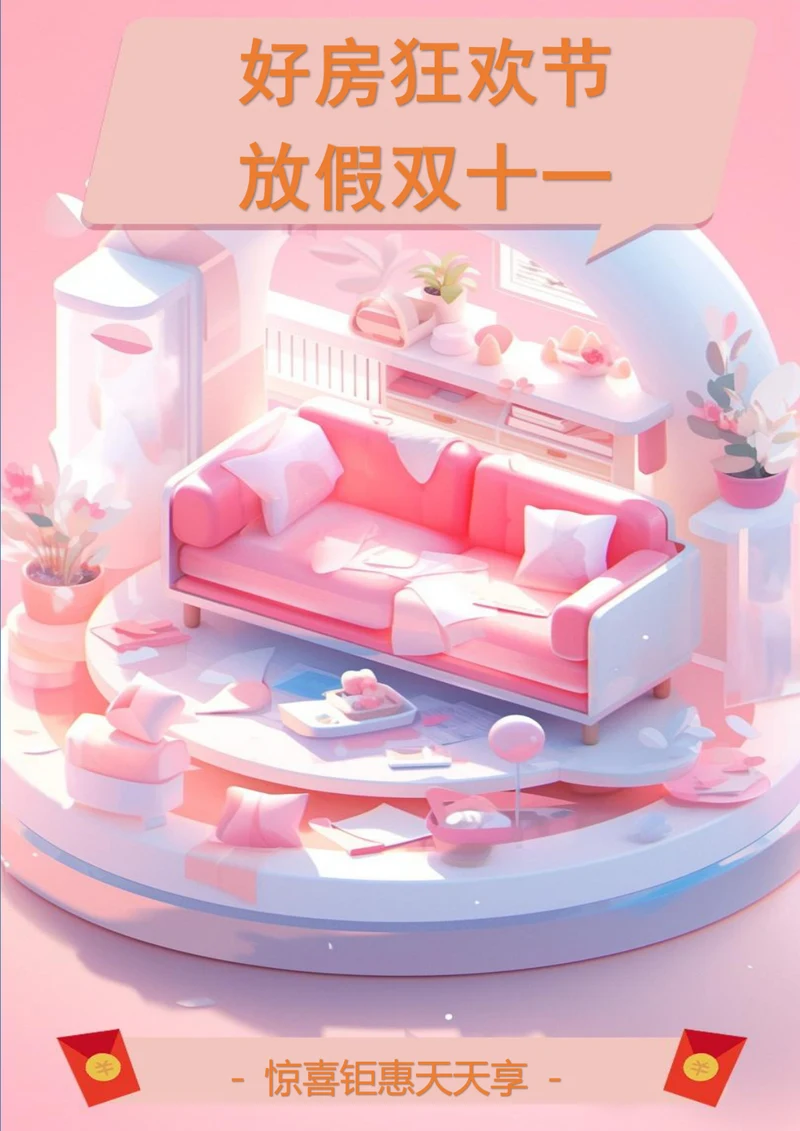 好房狂欢节双十一海报