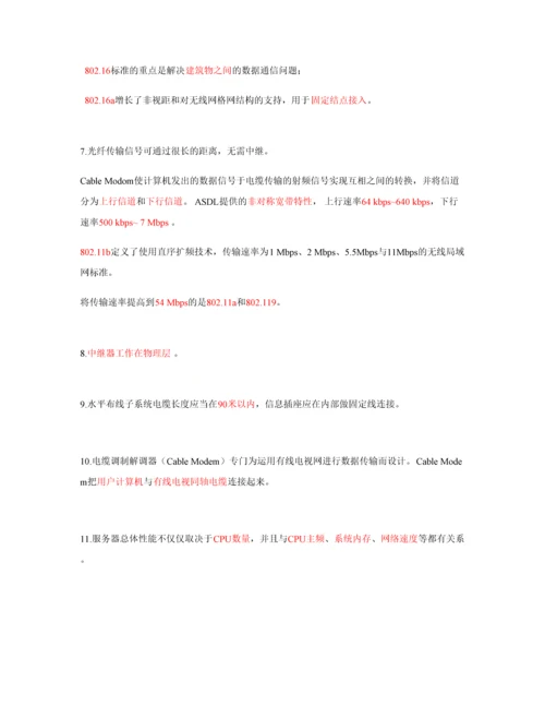 2023年计算机三级网络技术知识点总结.docx