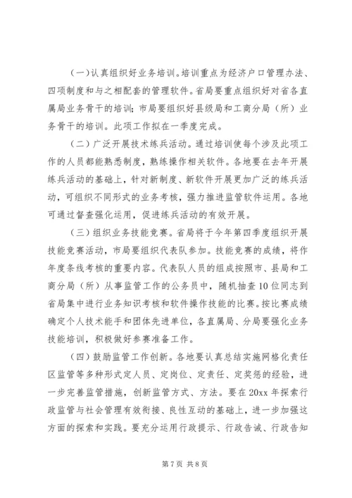 全市工商企业监管工作意见.docx