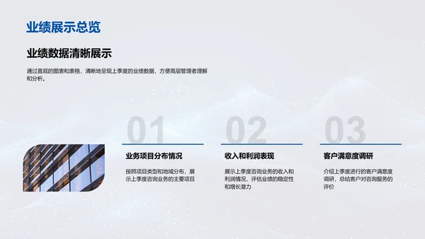 咨询业务季度报告PPT模板