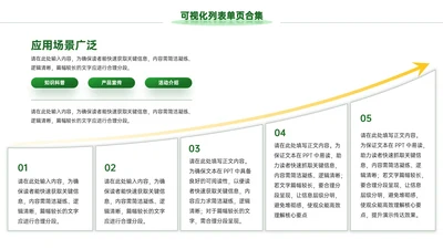 黄绿色简约风5项列表PPT单页