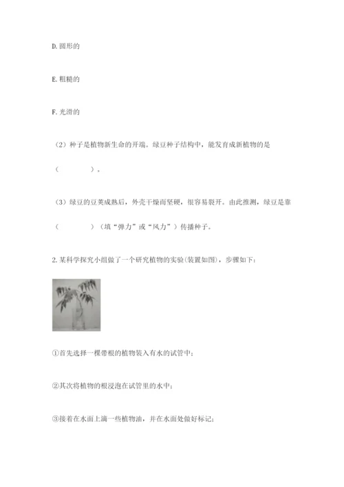 科学四年级下册第一单元植物的生长变化测试卷精华版.docx