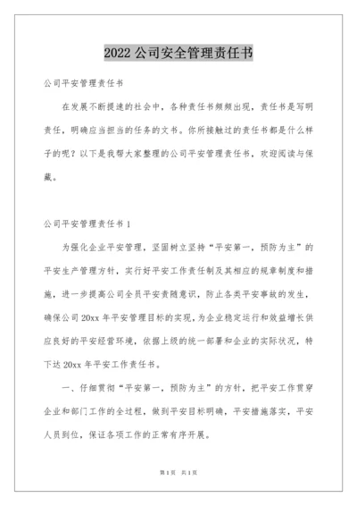 2022公司安全管理责任书_2.docx