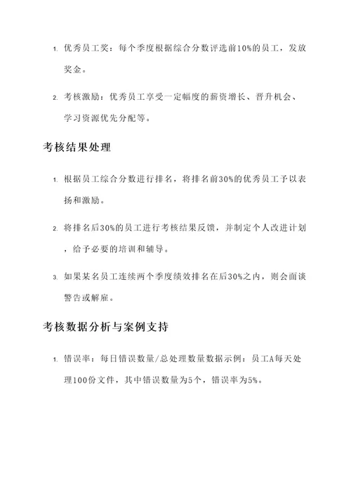 传媒公司文员业绩考核方案