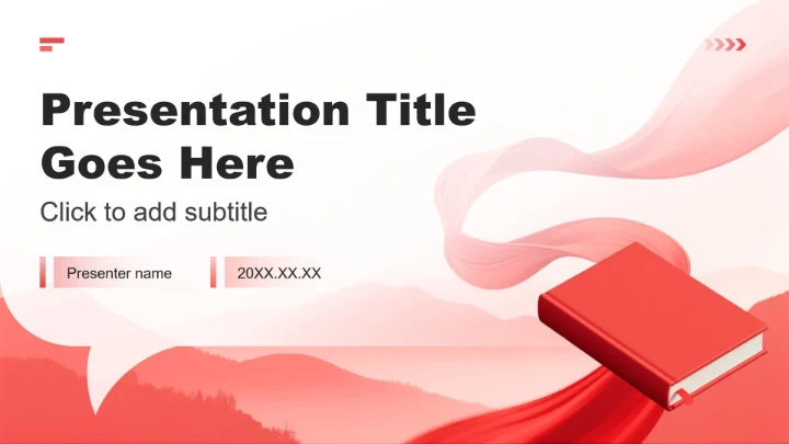 红色渐变党政风班委竞选演讲PPT主题模板