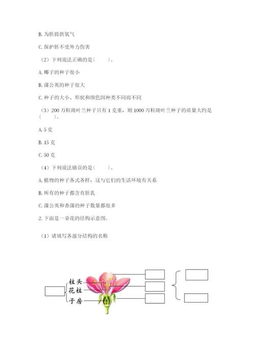 教科版科学四年级下册第一单元《植物的生长变化》测试卷必考.docx