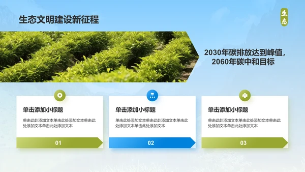 黄色商务风绿水青山就是金山银山生态文明建设PPTPPT模板