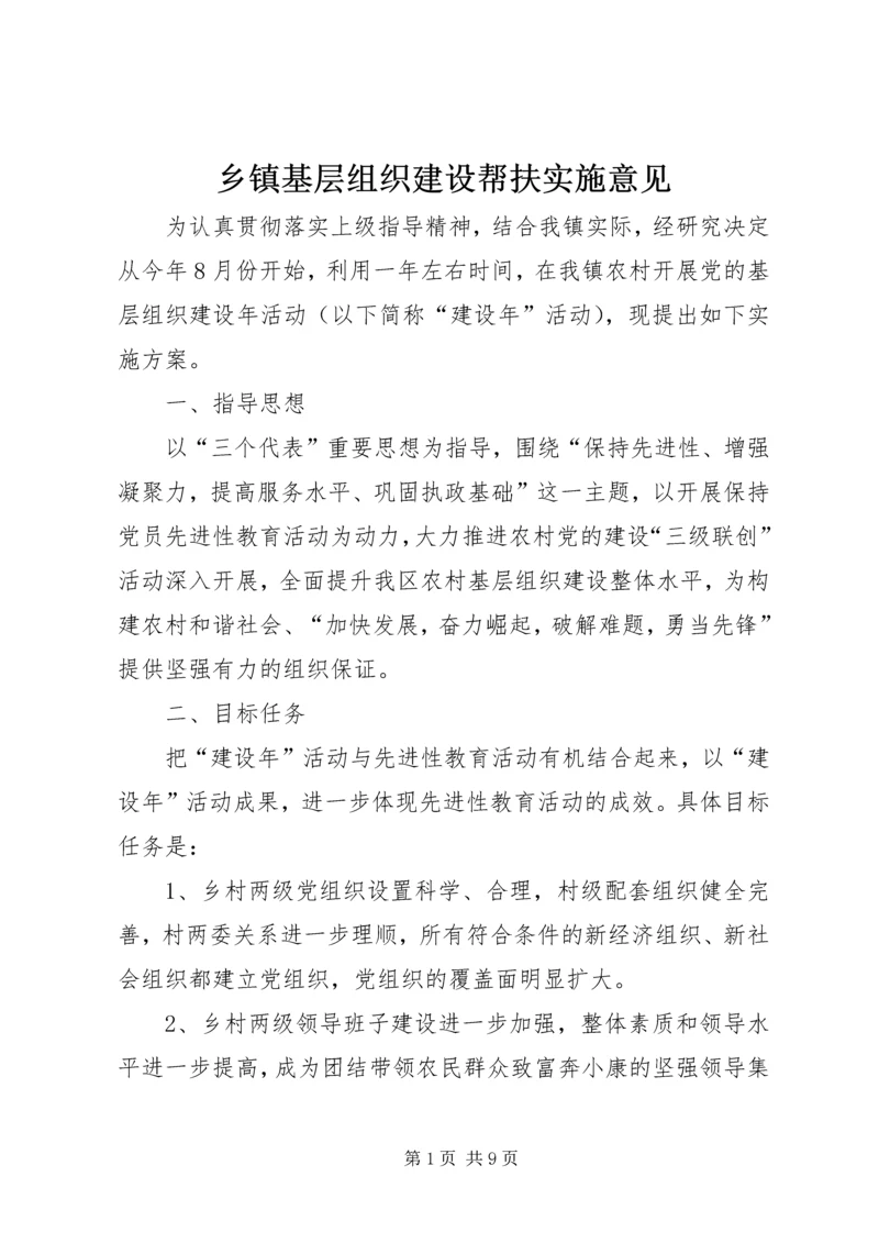 乡镇基层组织建设帮扶实施意见.docx