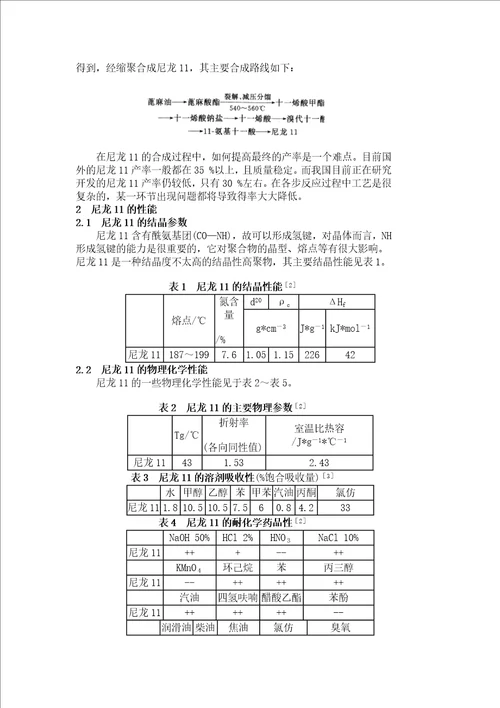 尼龙11的发展跟展望