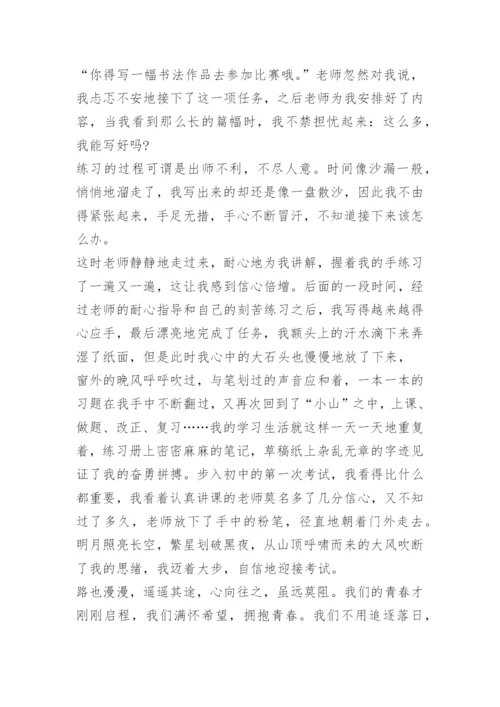 2022中考作文题目把奋斗写进青春里范文.docx