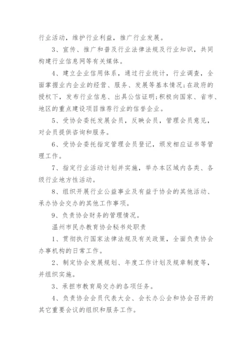 协会秘书处工作职责.docx