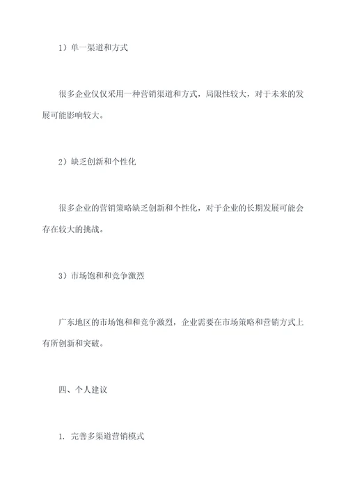 广东营销系统调研报告