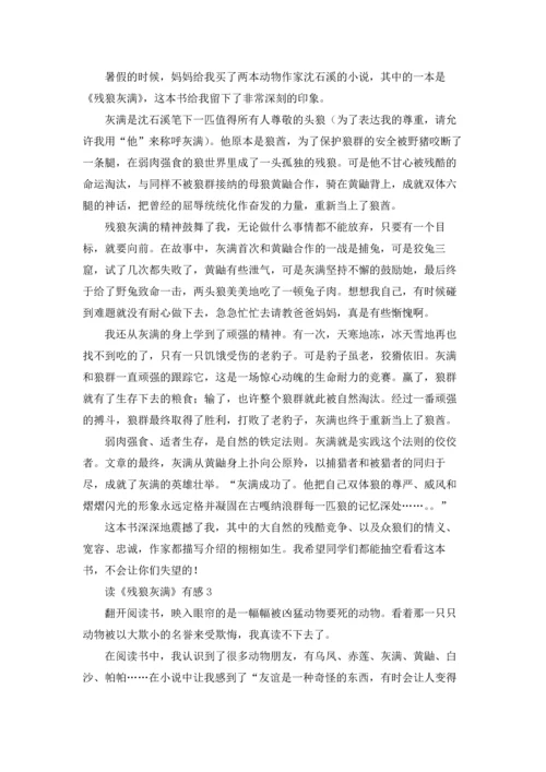 读《残狼灰满》有感十篇.docx