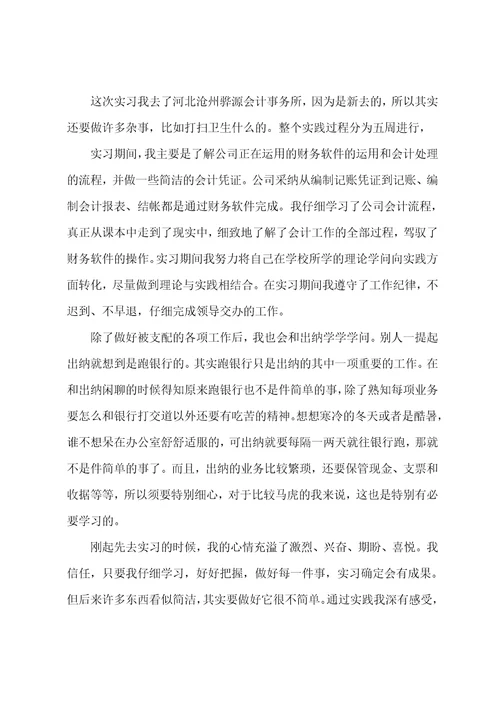 会计师事务所实习报告