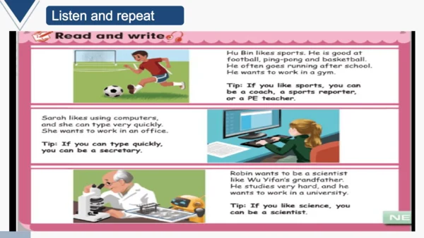 Unit 5 What does he do？Part B Read and write 课件(共2