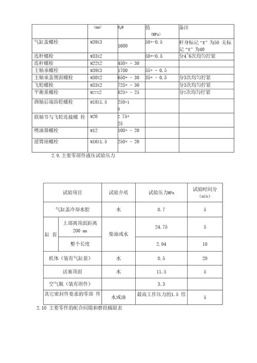 N6210型柴油机说明书资料