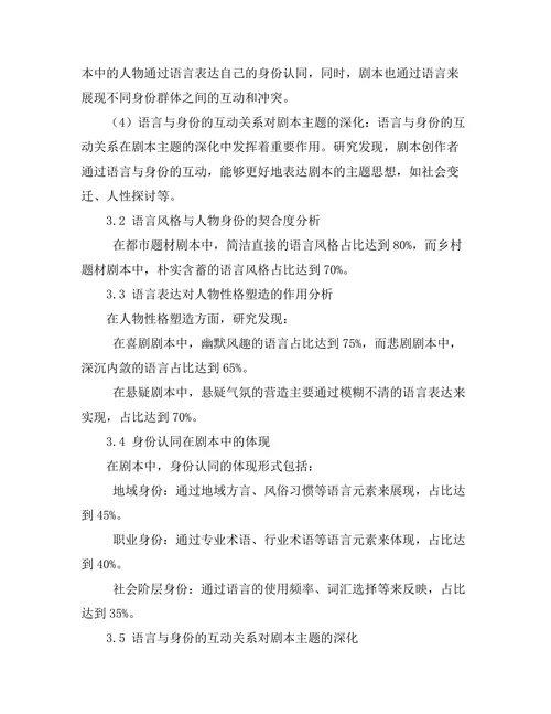 现代剧本中的语言与身份探索