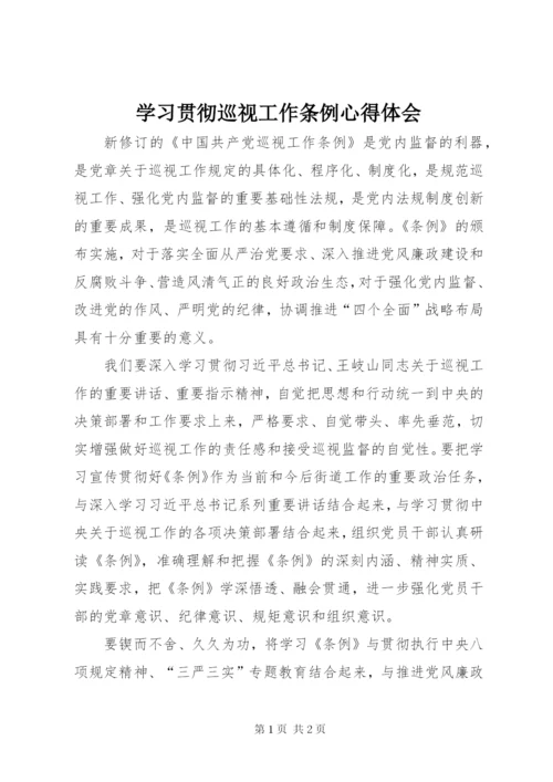 学习贯彻巡视工作条例心得体会.docx