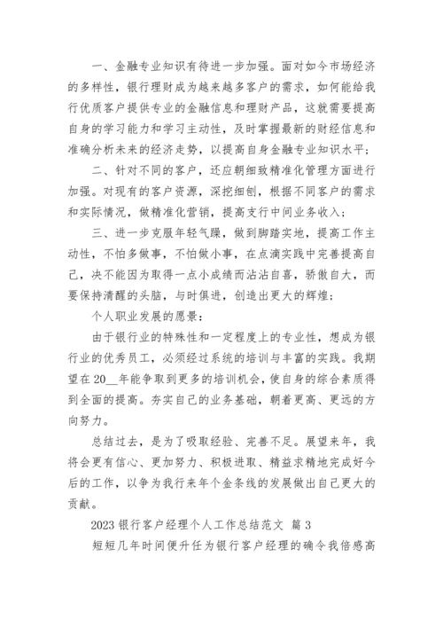 2023银行客户经理个人工作总结范文.docx