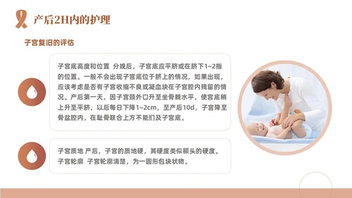 粉色简约线条风产后护理培训医学妇产科PPT