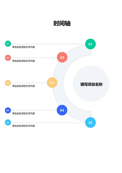 多色简约圆形时间轴