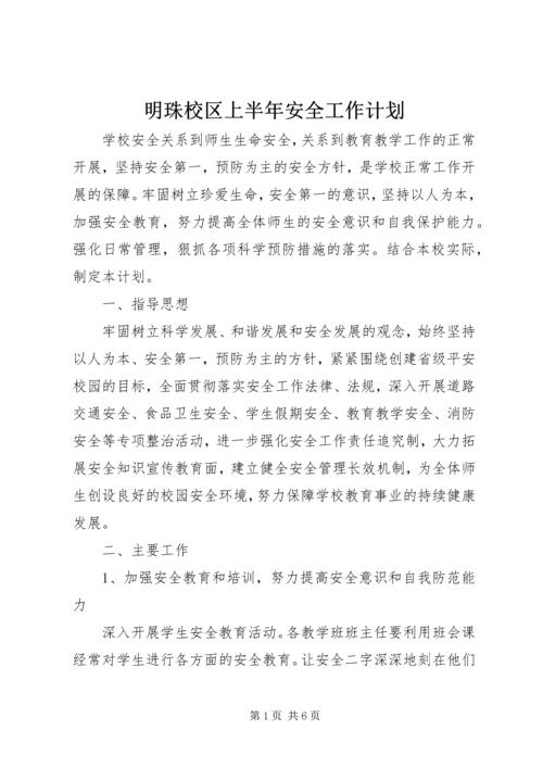 明珠校区上半年安全工作计划.docx