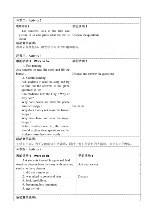 Section A (3a-4c)大单元教学+课时设计Unit 11 Sad movies make