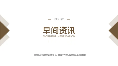 棕色简约风保险销售早会培训
