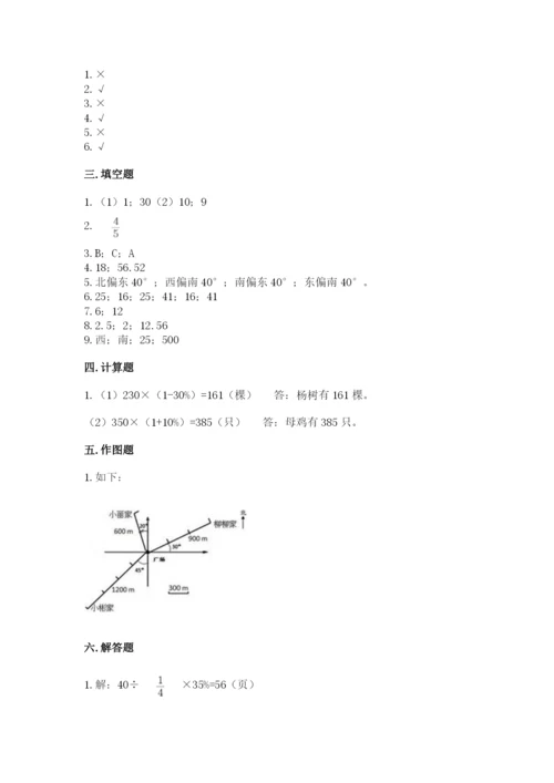 小学数学六年级上册期末考试试卷（黄金题型）.docx