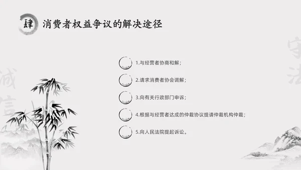 水墨中国风315消费维权进校园主题班会PPT315消费者权益日