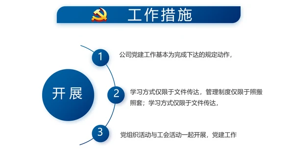 蓝色党建党支部年终工作总结述职报告动态PPT