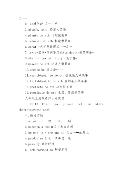 九年级上册英语知识点归纳.docx