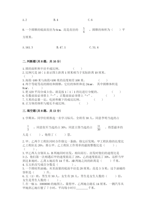 小升初数学期末测试卷【考点梳理】.docx