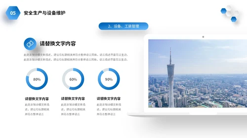 微立体商务风2024年生产部年终工作总结商务通用PPT年终总结